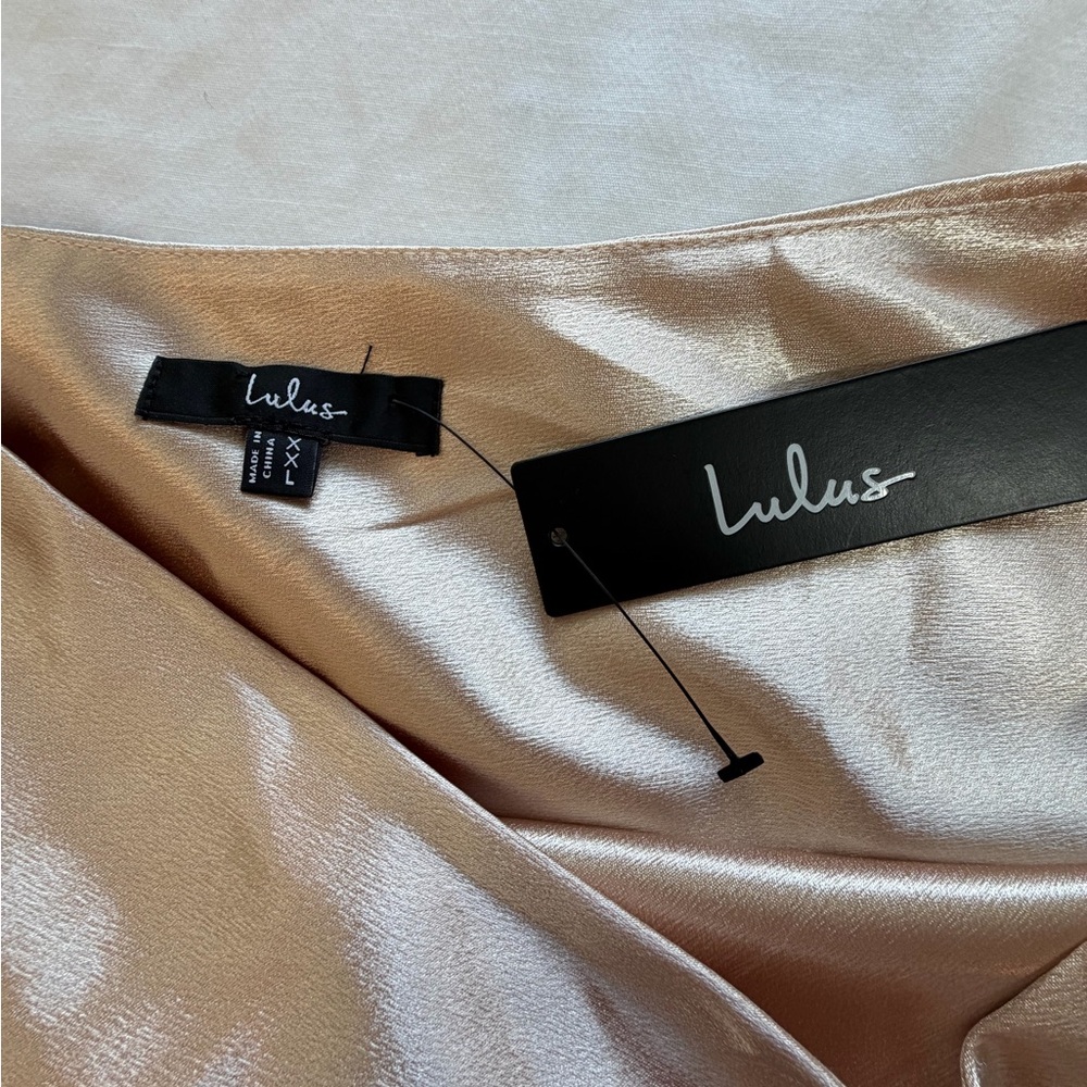 New Lulus Formal Dress champagne gold one shoulder size XXL - Picture 2 of 9